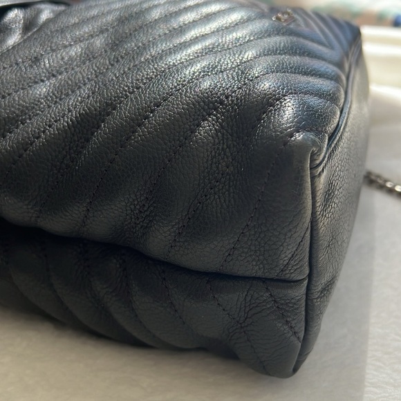 Rebecca Minkoff Black Quilted Pebbled Leather Edie Crossbody Shoulder Bag - Picture 6 of 16